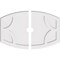 Ekena Millwork Kailey Architectural Grade PVC Ceiling Medallion, 36"W x 24"H x 3"ID x 19 1/2"C x 1"P, Two-Piece CMP36X24KY2-03000 - alternate 1